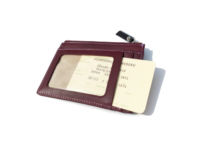 ASUMEDERU イタリア製牛革 超薄型財布 フラグメントケース 14E-3297 
